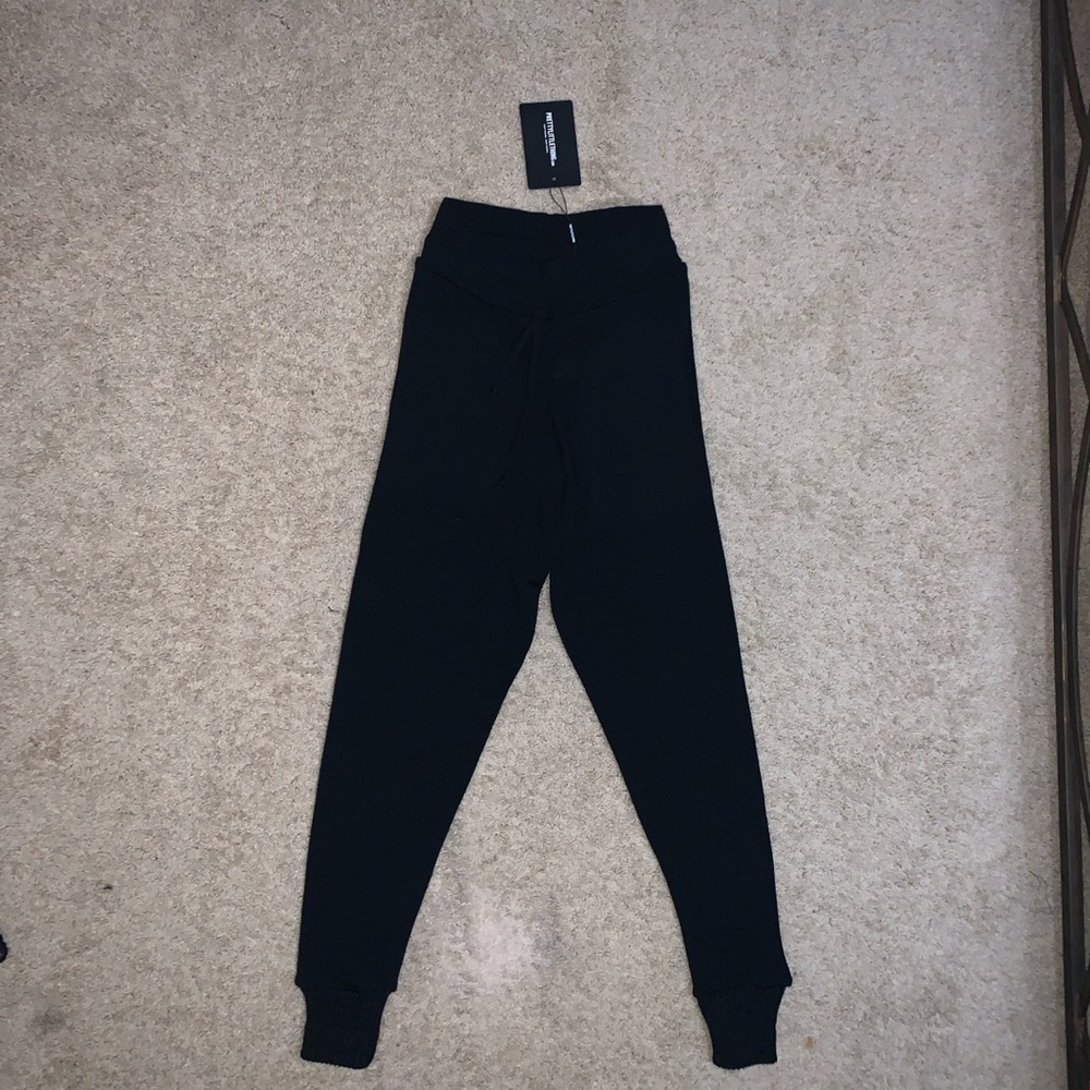 Black Knit PLT Sweatpants